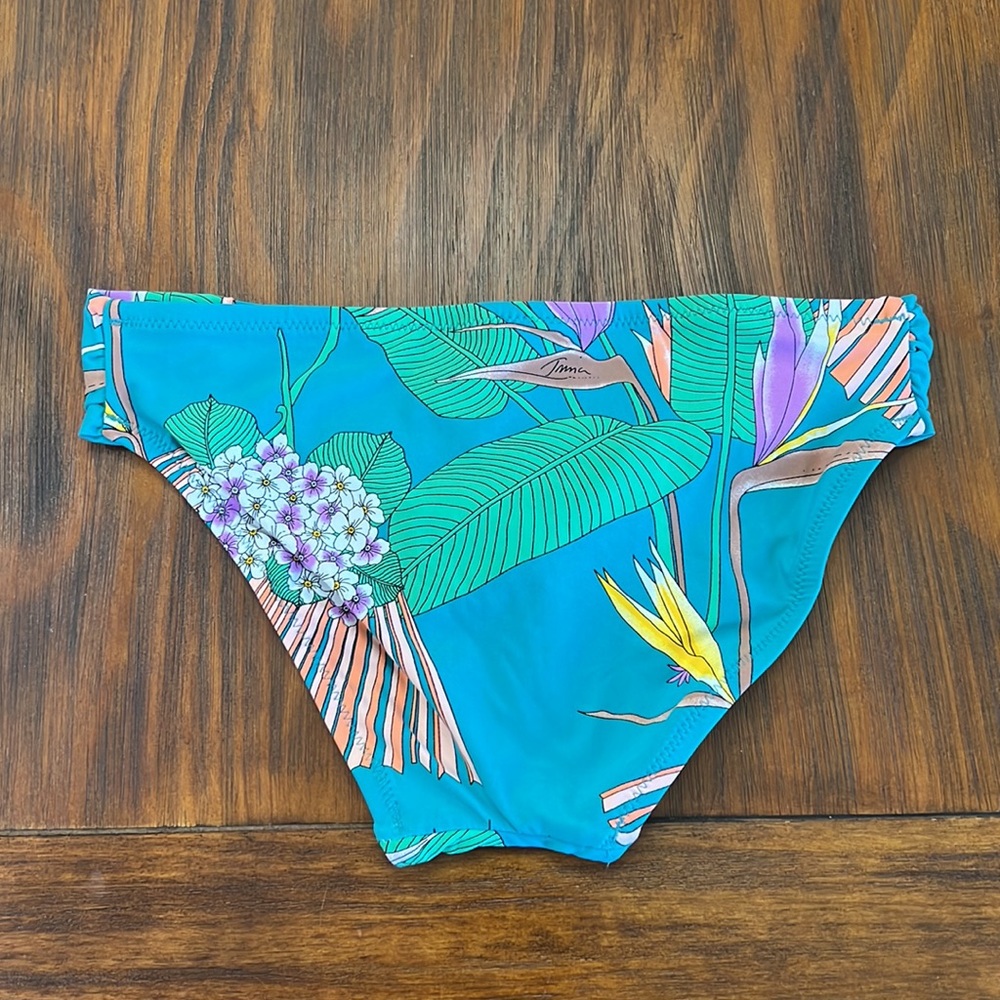 NWOT{Trina Turk}Sz 4 Greens/Purple/Yellow /Peach Floral Bikini Bottoms - Picture 4 of 6